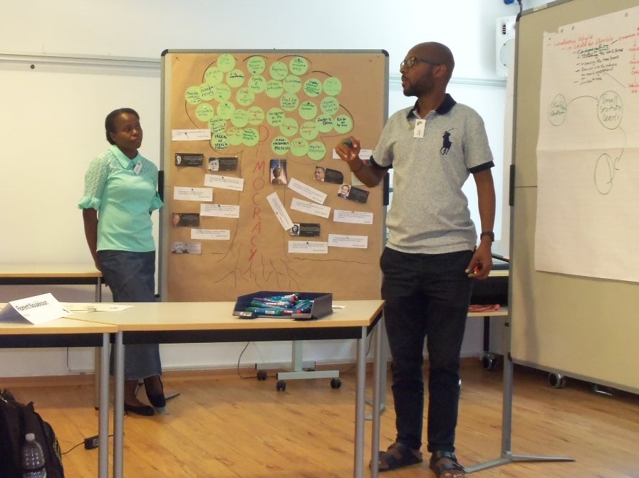 AGGN fellows discussing democracy