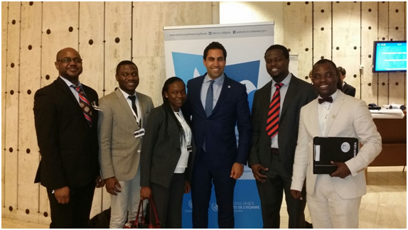 AGGN meets Mr. Ahmed Alhendawi, the UN Secretary-General’s Envoy on Youth. Geneva, 21th November 2016. © Photo AGGN delegation in Genf, 2016